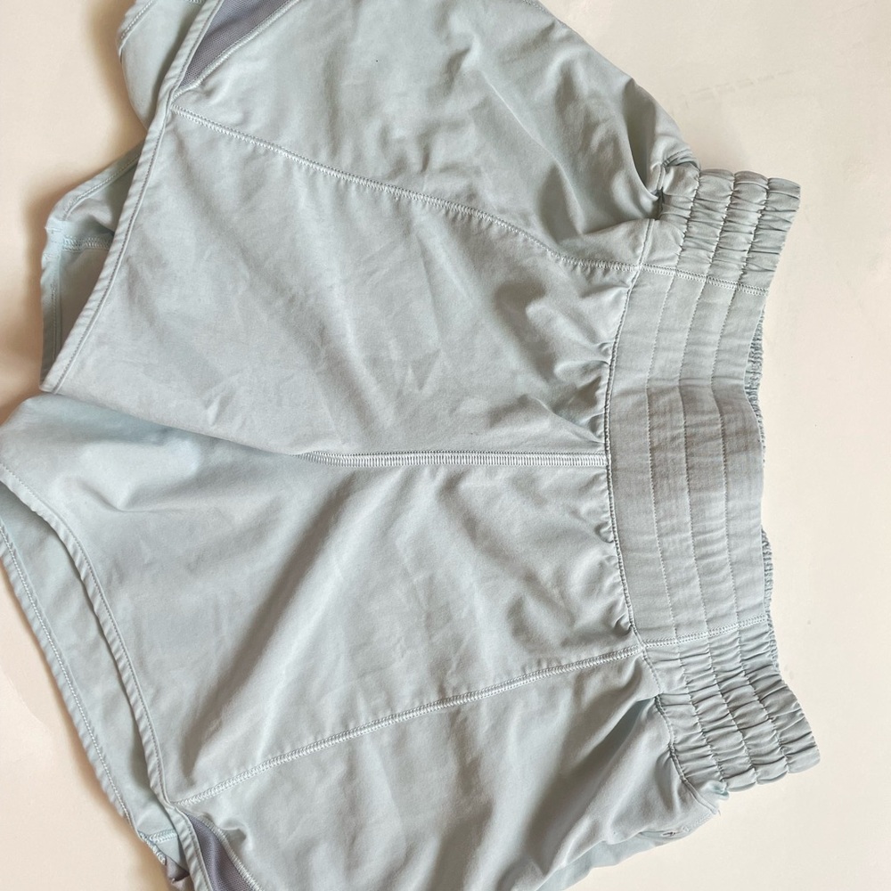 lululemon athletica Pale Blue Smocked Waist Athletic Shorts